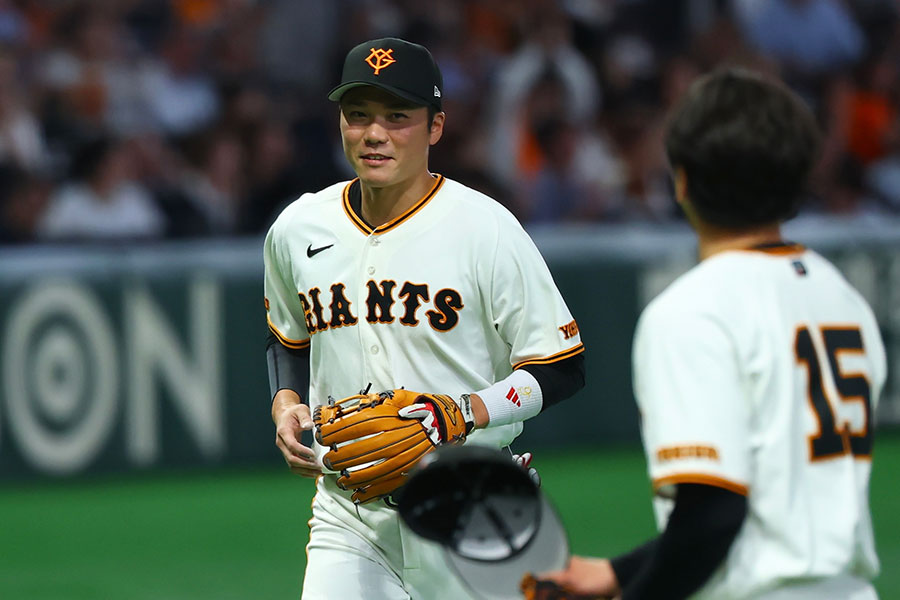 オリックス戦に出場した巨人・坂本勇人【写真：加治屋友輝】