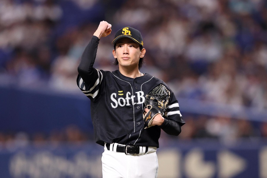 中日戦で完封勝利を挙げたソフトバンク・大津亮介【写真：栗木一考】