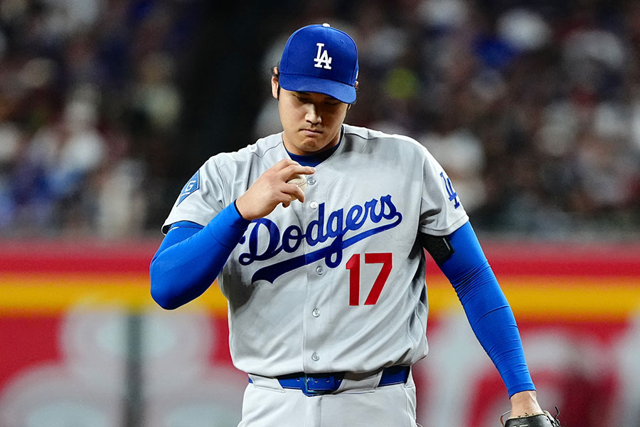 Dバックス戦に先発したドジャース・大谷翔平【写真：黒澤崇】