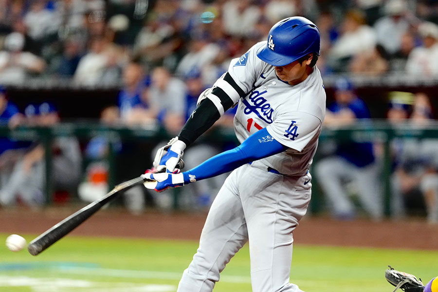 Dバックス戦に出場したドジャース・大谷翔平【写真：黒澤崇】
