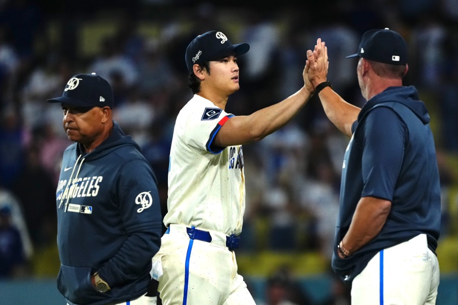 エンゼルス戦で11号本塁打を放ったドジャース・大谷翔平【写真：黒澤崇】