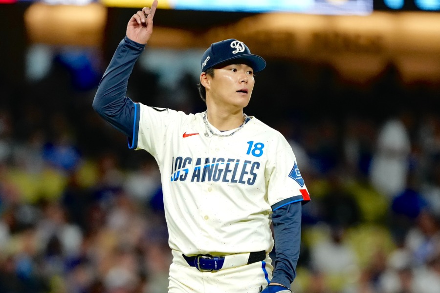 エンゼルス戦に先発し、6勝目を挙げたドジャース・山本由伸【写真:黒澤崇】