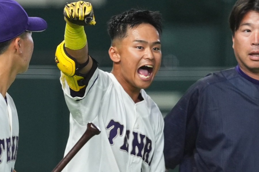 共栄大戦に出場した天理大・山下琉斗【写真:小林靖】