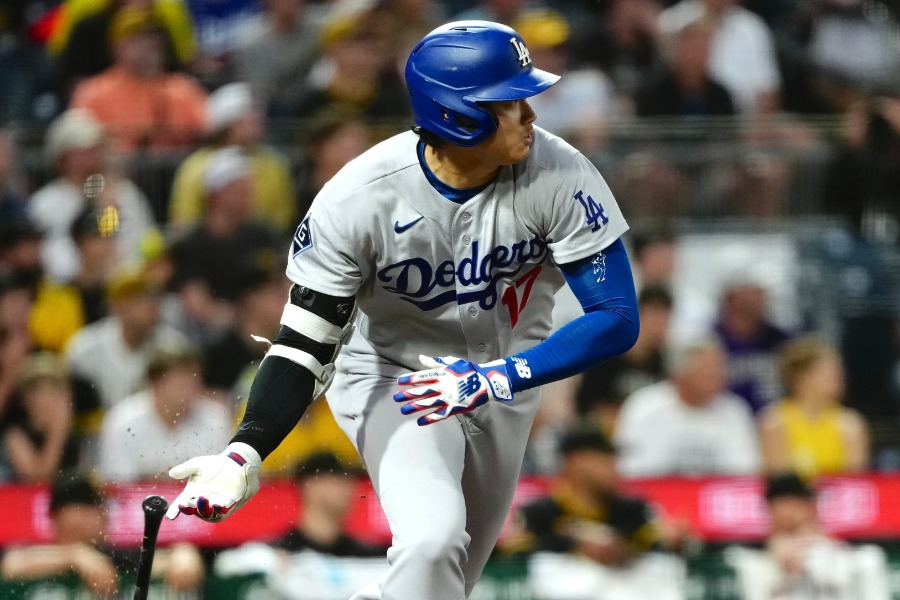 パイレーツ戦に出場したドジャース・大谷翔平【写真:黒澤崇】