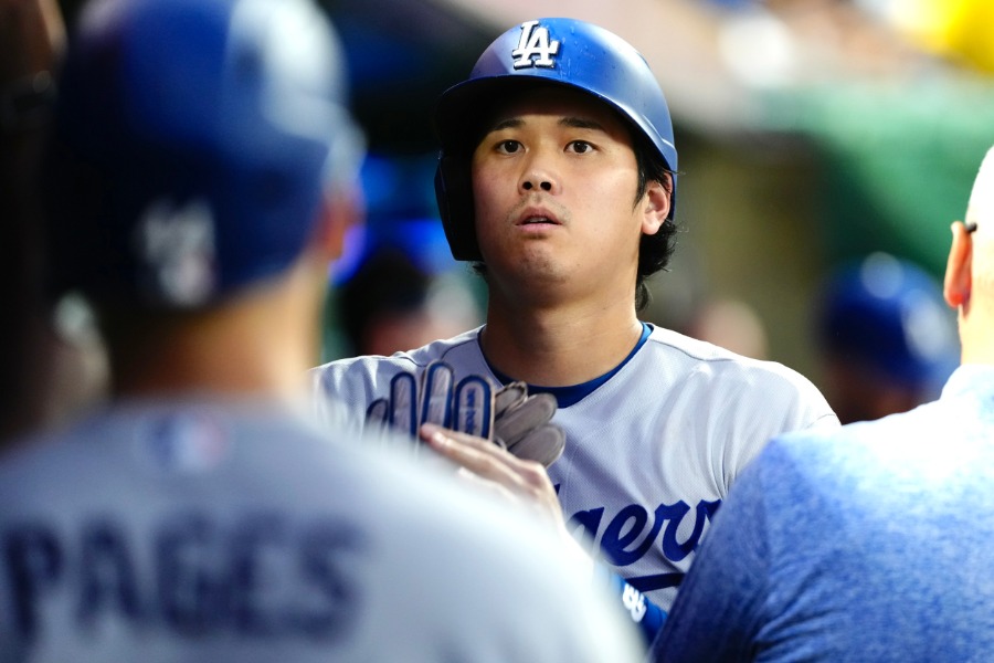 パイレーツ戦に出場したドジャース・大谷翔平【写真：黒澤崇】