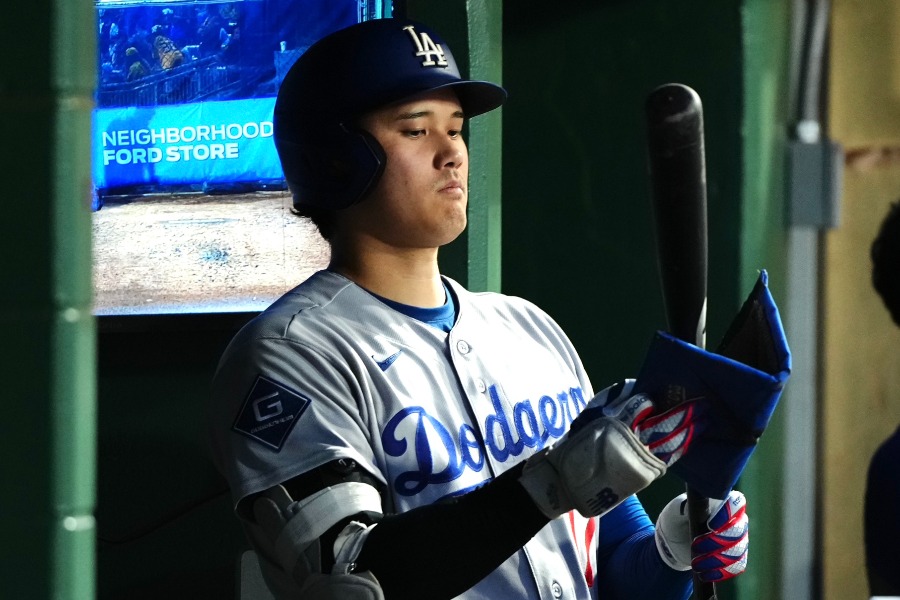 パイレーツ戦に出場したドジャース・大谷翔平【写真:黒澤崇】
