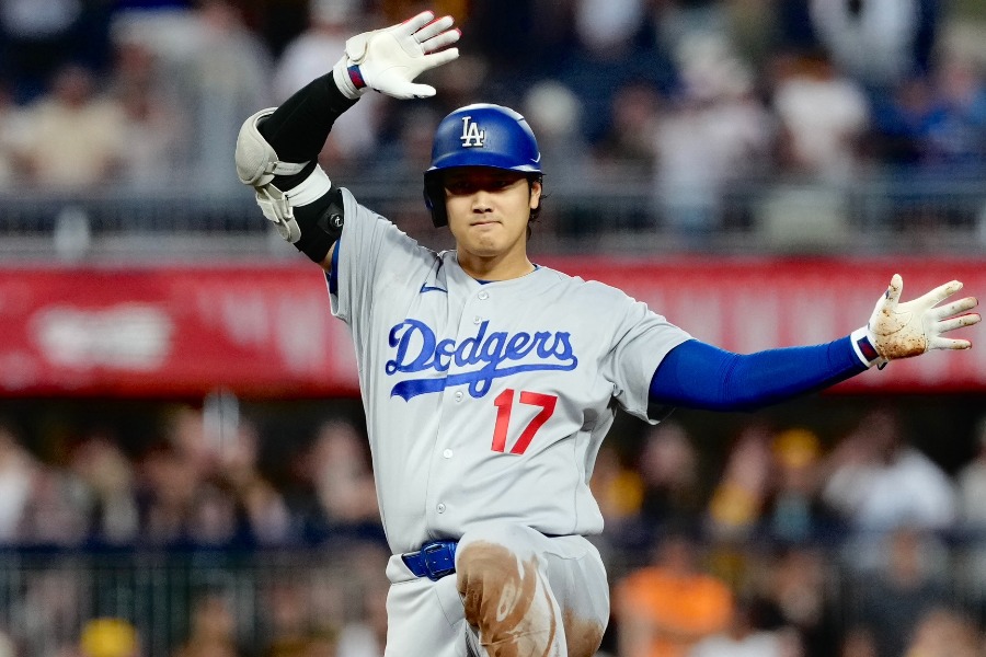 パイレーツ戦に出場したドジャース・大谷翔平【写真:黒澤崇】
