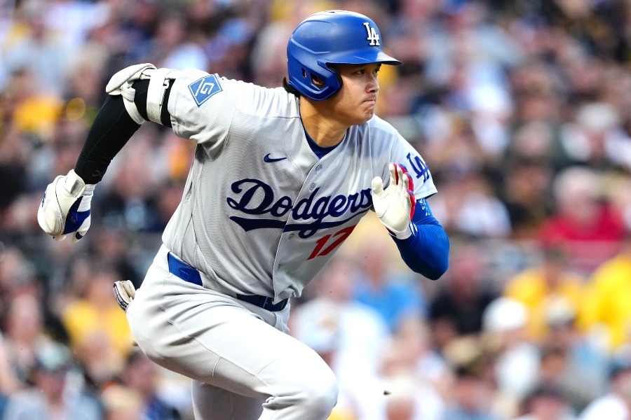 パイレーツ戦に出場したドジャース・大谷翔平【写真：黒澤崇】
