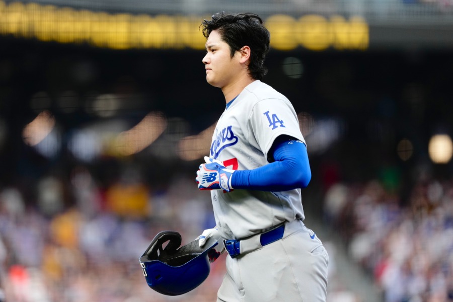 本塁打キャッチされたドジャース・大谷翔平【写真：黒澤崇】