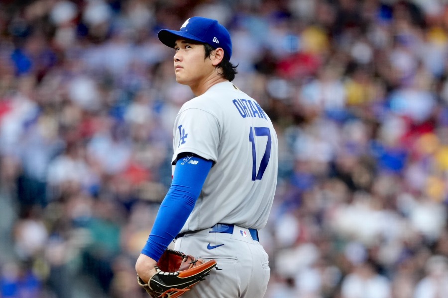 パイレーツ戦で登板したドジャース・大谷翔平【写真:黒澤崇】