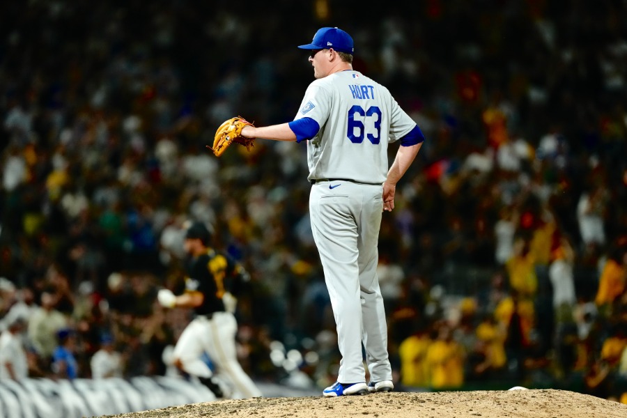 逆転本塁打を打たれたドジャースのカイル・ハート【写真:黒澤崇】