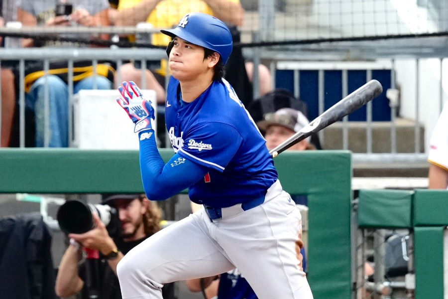 13号を放ったドジャース・大谷翔平【写真:黒澤崇】