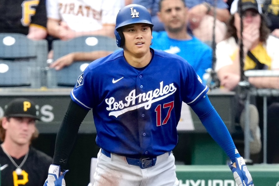パイレーツ戦に出場したドジャース・大谷翔平【写真:黒澤崇】
