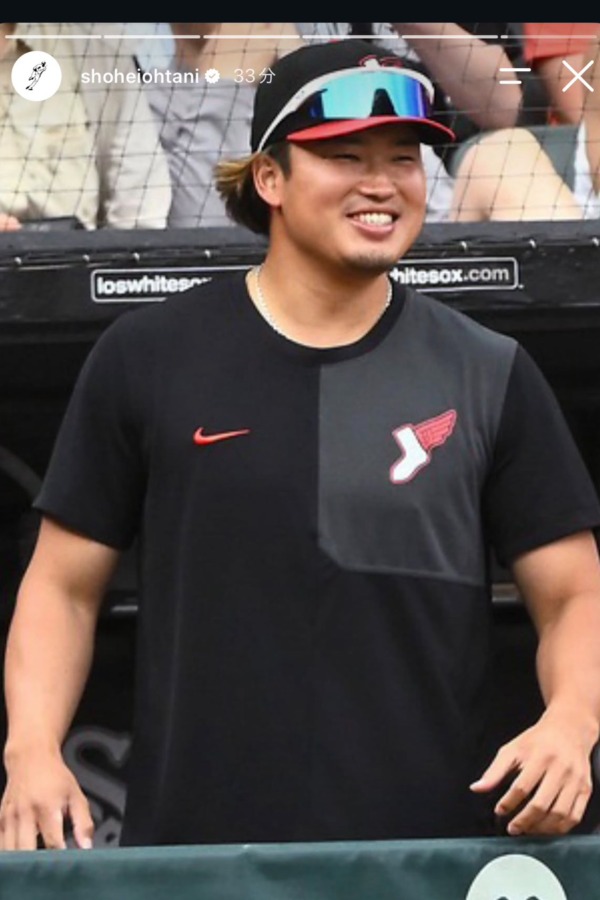 大谷翔平がインスタグラムで投稿した一枚(画像はスクリーンショット)