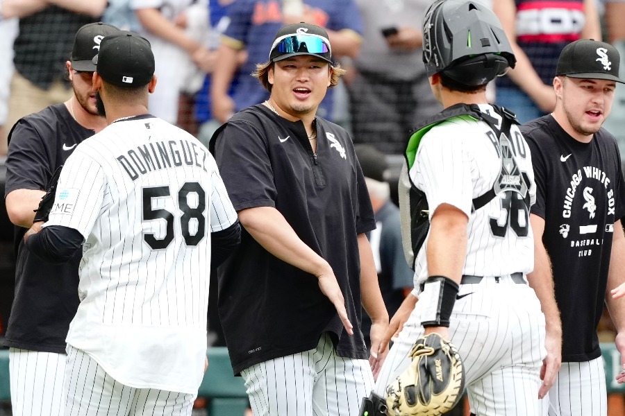 ドジャース戦に勝利したWソックスナイン【写真:黒澤崇】