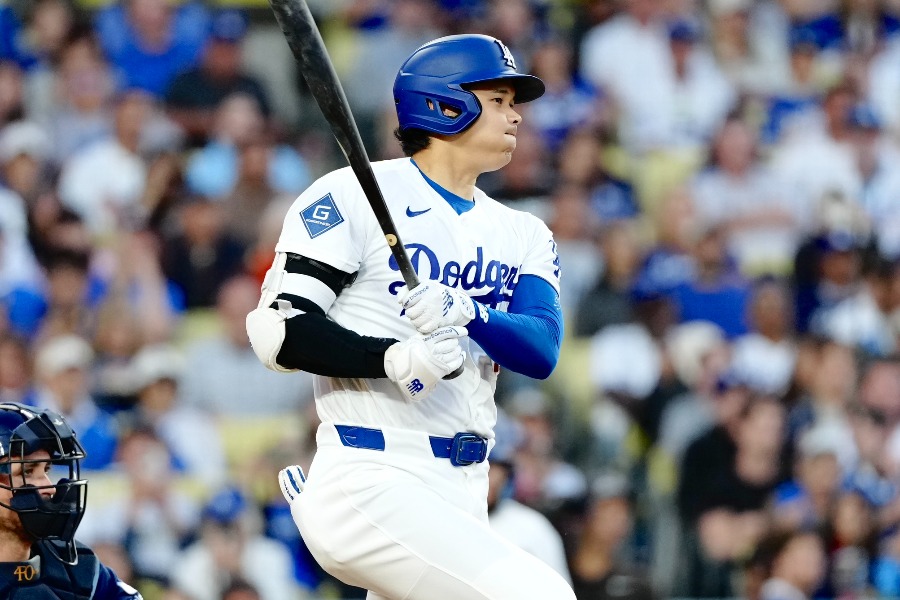レイズ戦に出場したドジャース・大谷翔平【写真：黒澤崇】