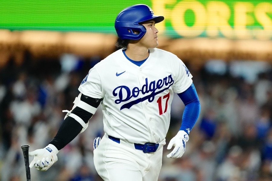 15号を放ったドジャース・大谷翔平【写真：黒澤崇】