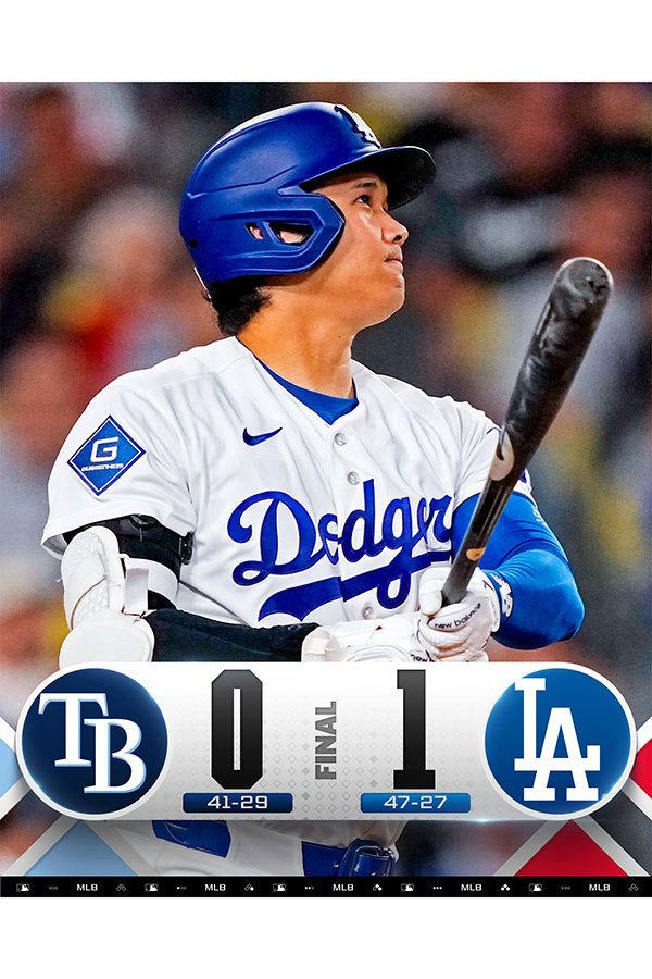 投稿された試合結果の画像【写真:MLB公式Xより】