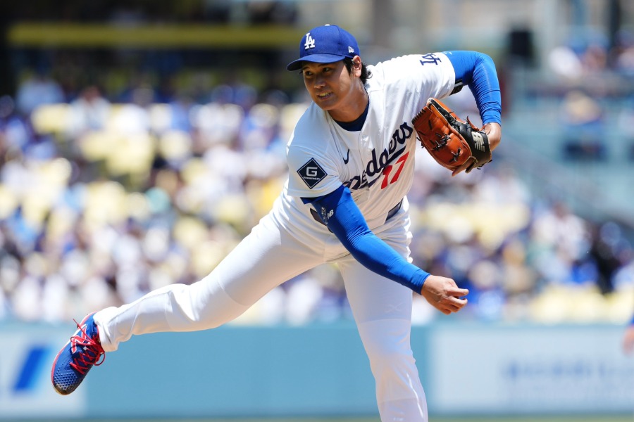 レイズ戦に登板したドジャース・大谷翔平【写真:黒澤崇】