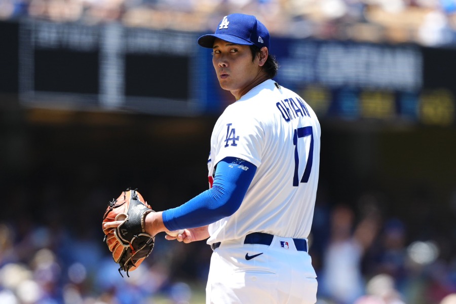 レイズ戦に先発したドジャース・大谷翔平【写真:黒澤崇】