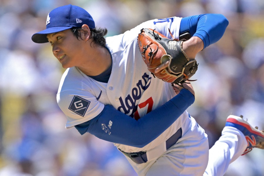 レイズ戦に先発し、7勝目を挙げたドジャース・大谷翔平【写真：ロイター】