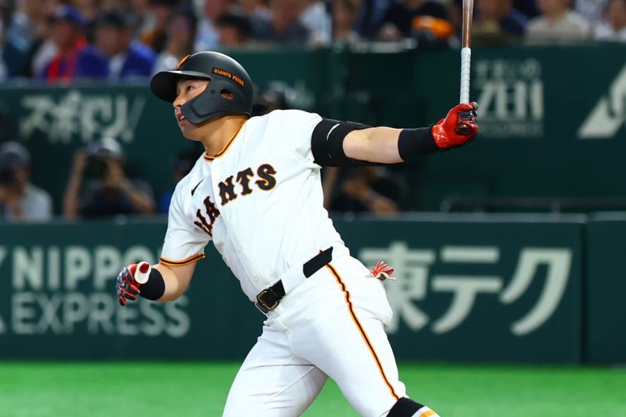今季第1号を放った巨人・浅野翔吾【写真：加治屋友輝】