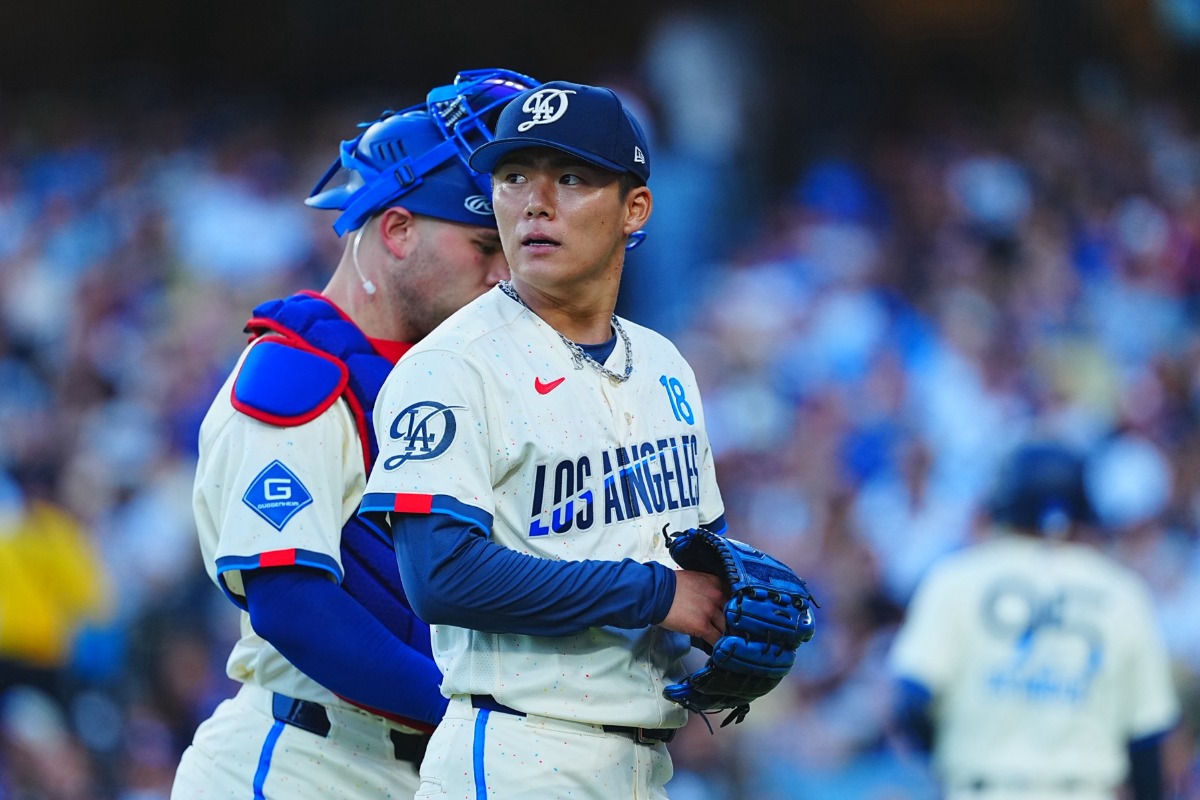 オリオールズ戦に登板したドジャース・山本由伸【写真：荒川祐史】