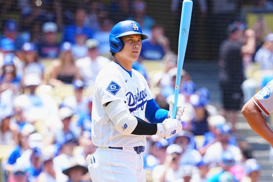 オリオールズ戦に出場したドジャース・大谷翔平【写真：荒川祐史】
