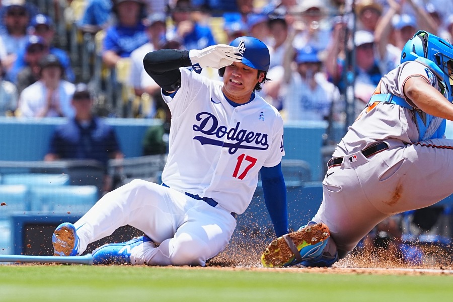 オリオールズ戦に出場したドジャース・大谷翔平【写真：荒川祐史】