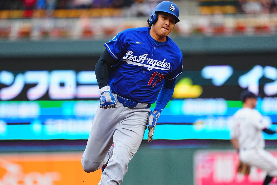 ツインズ戦に出場したドジャース・大谷翔平【写真：荒川祐史】