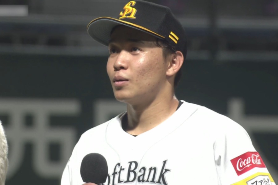 巨人戦に先発したソフトバンクの北斗【画像：パーソル パ・リーグTV】