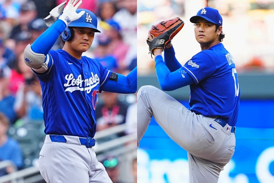 ツインズ戦に出場したドジャース・大谷翔平【写真：荒川祐史】