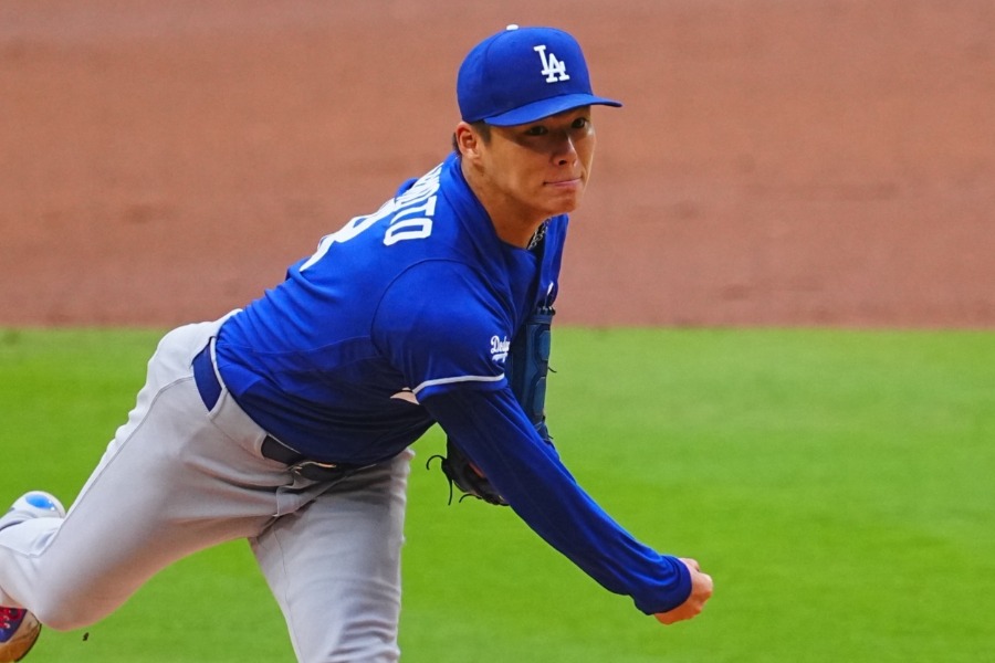 パドレス戦に先発したドジャース・山本由伸【写真：荒川祐史】