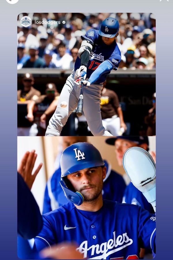 ドジャース・大谷翔平がインスタグラムを更新（画像はスクリーンショット）