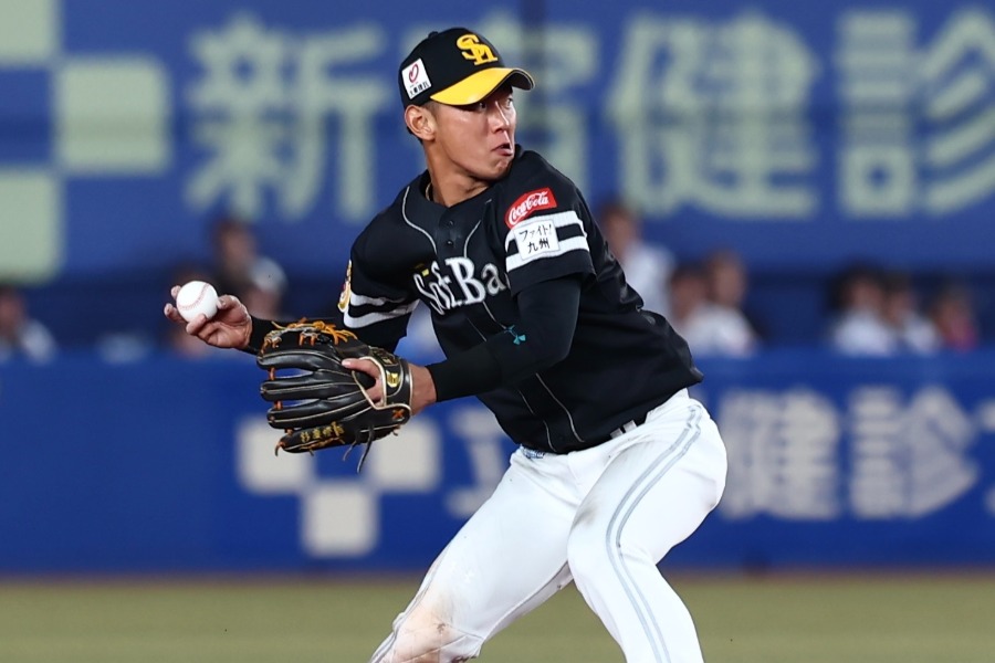 ロッテ戦に出場したソフトバンク・今宮健太【写真：加治屋友輝】