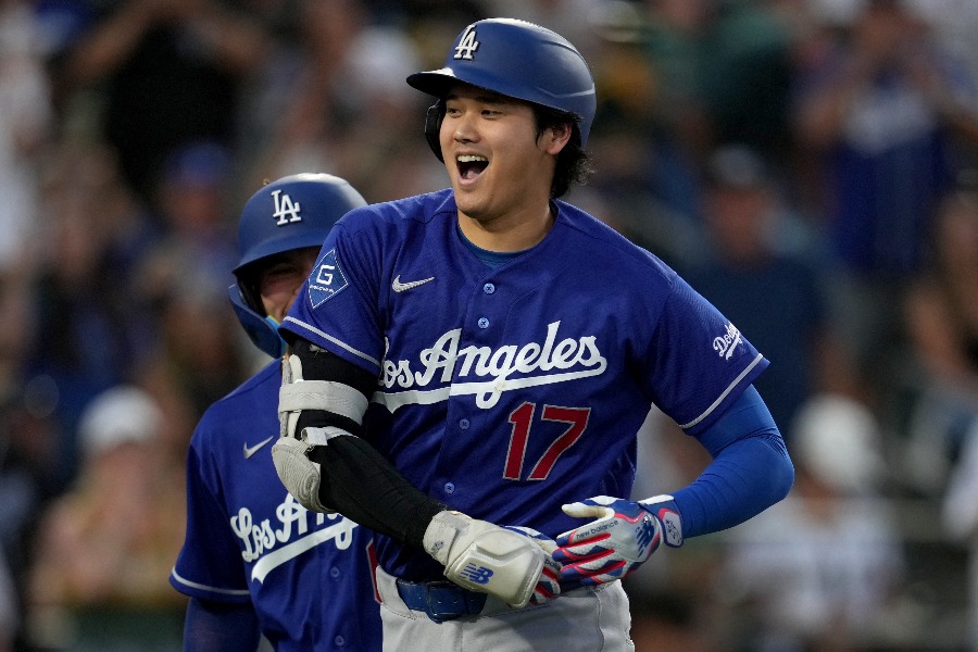 アスレチックス戦で18号を放ったドジャース・大谷翔平【写真：ロイター】