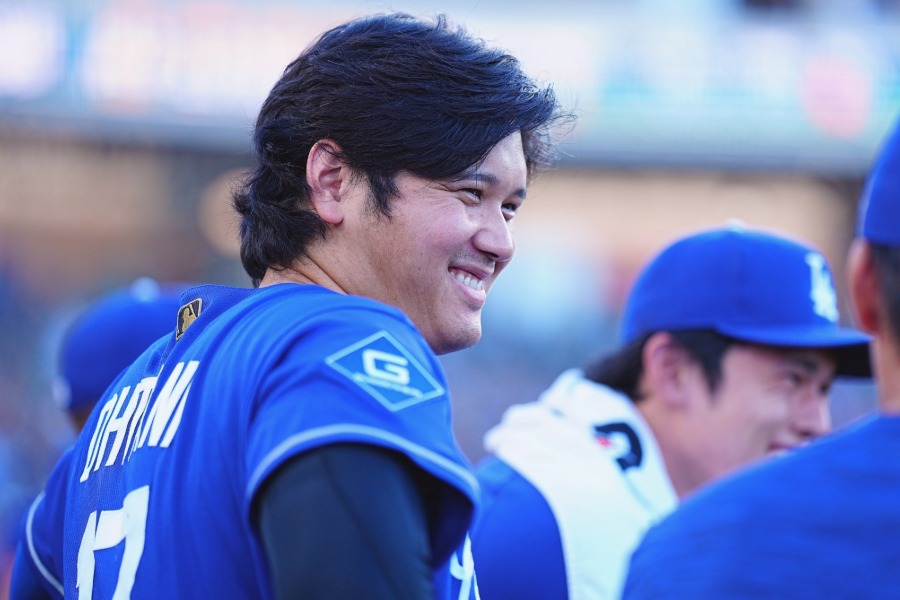 アスレチックス戦に出場したドジャース・大谷翔平【写真:荒川祐史】