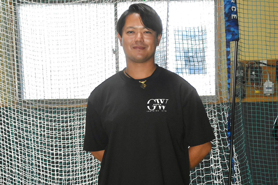 「GroWin」で野球を指導する松坂大輔さん【写真:川浪康太郎】
