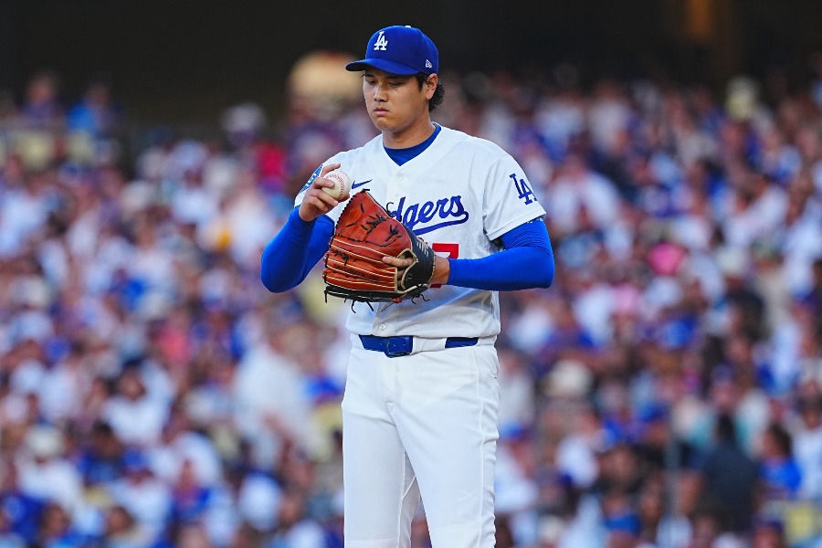 パドレス戦に先発したドジャース・大谷翔平【写真：荒川祐史】
