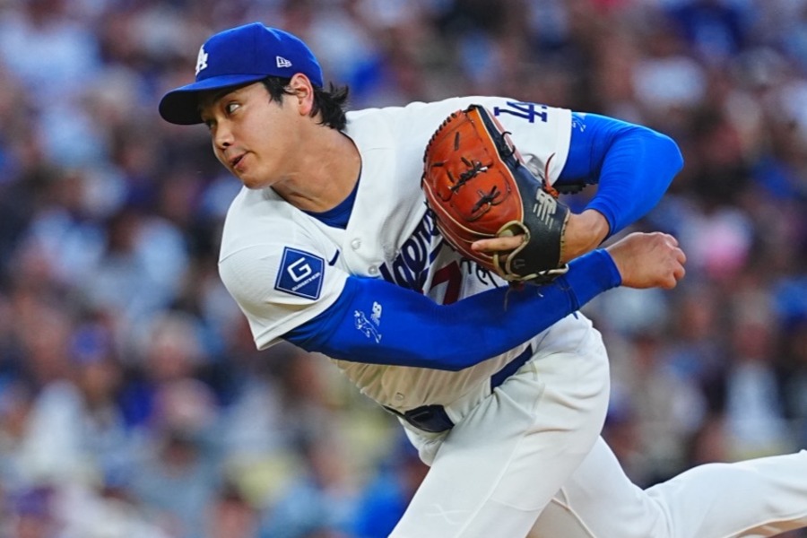 パドレス戦に先発したドジャース・大谷翔平【写真:荒川祐史】