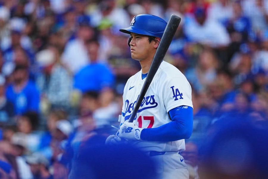 パドレス戦に出場したドジャース・大谷翔平【写真:荒川祐史】