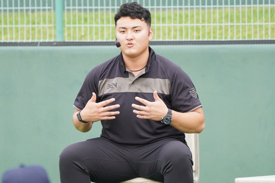 花巻でのイベントに参加した米スタンフォード大・佐々木麟太郎【写真：宮脇広久】
