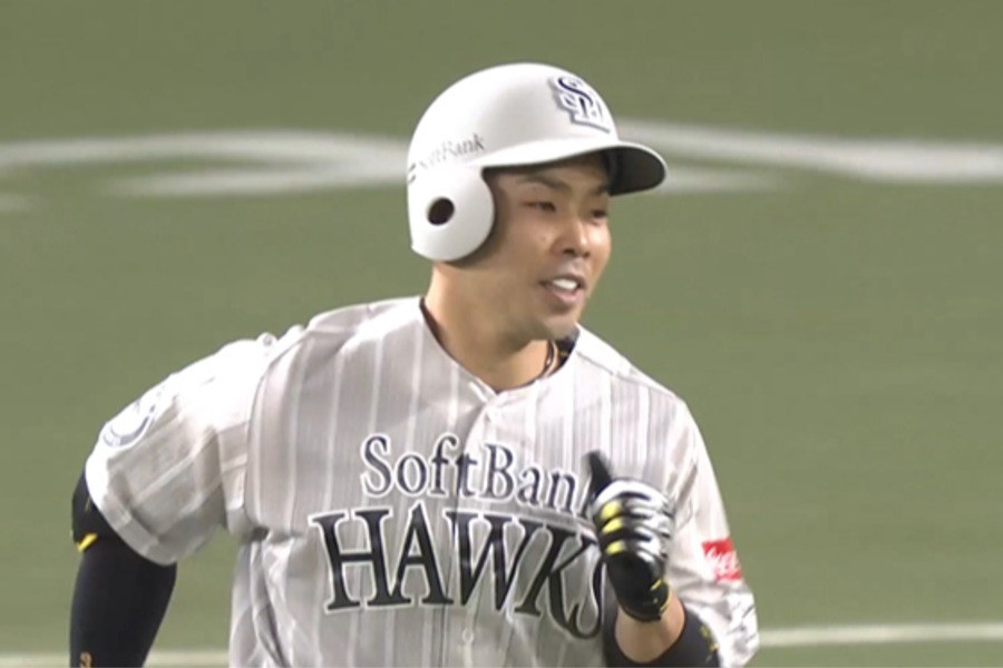3年ぶりに20号に到達したソフトバンク・近藤健介【画像：パーソル パ・リーグTV】