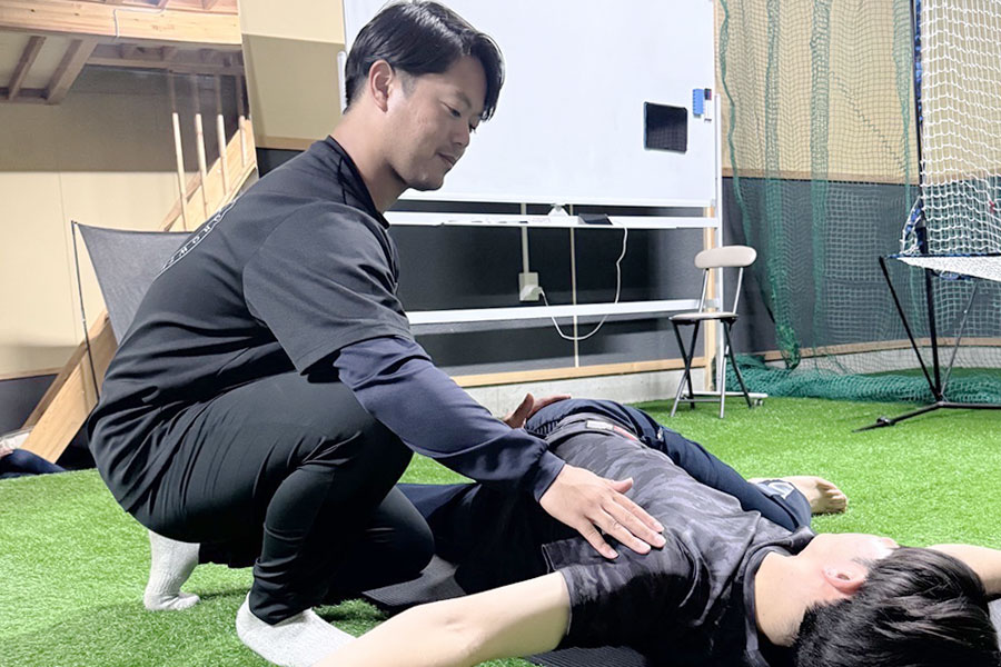 「GroWin」で野球を指導する松坂大輔さん【写真:本人提供】