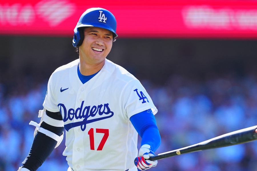 パドレス戦に出場したドジャース・大谷翔平【写真:荒川祐史】