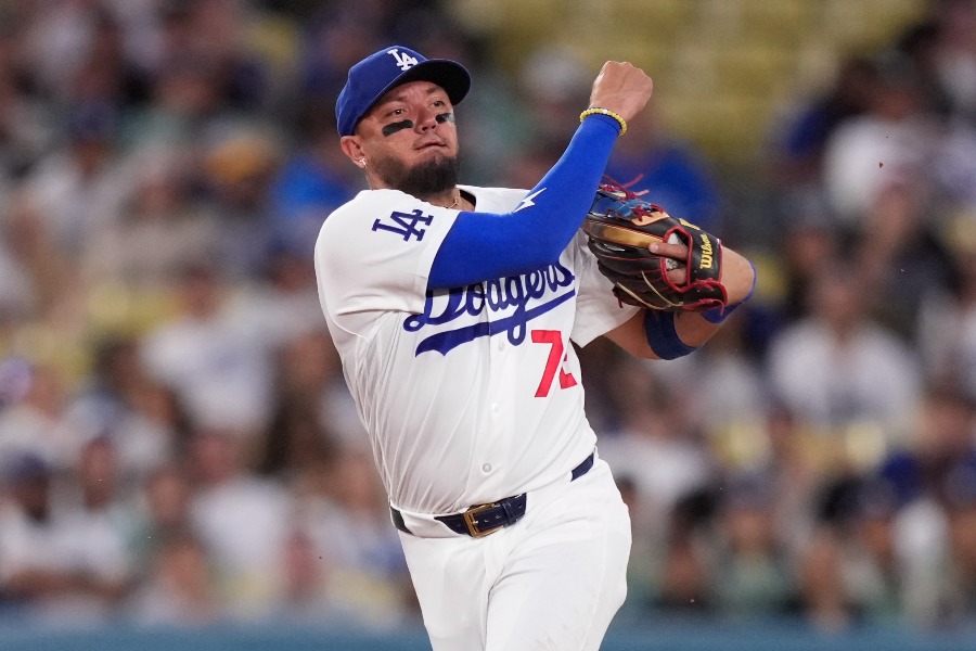 ロッキーズ戦に出場したドジャースのミゲル・ロハス【写真：アフロ】
