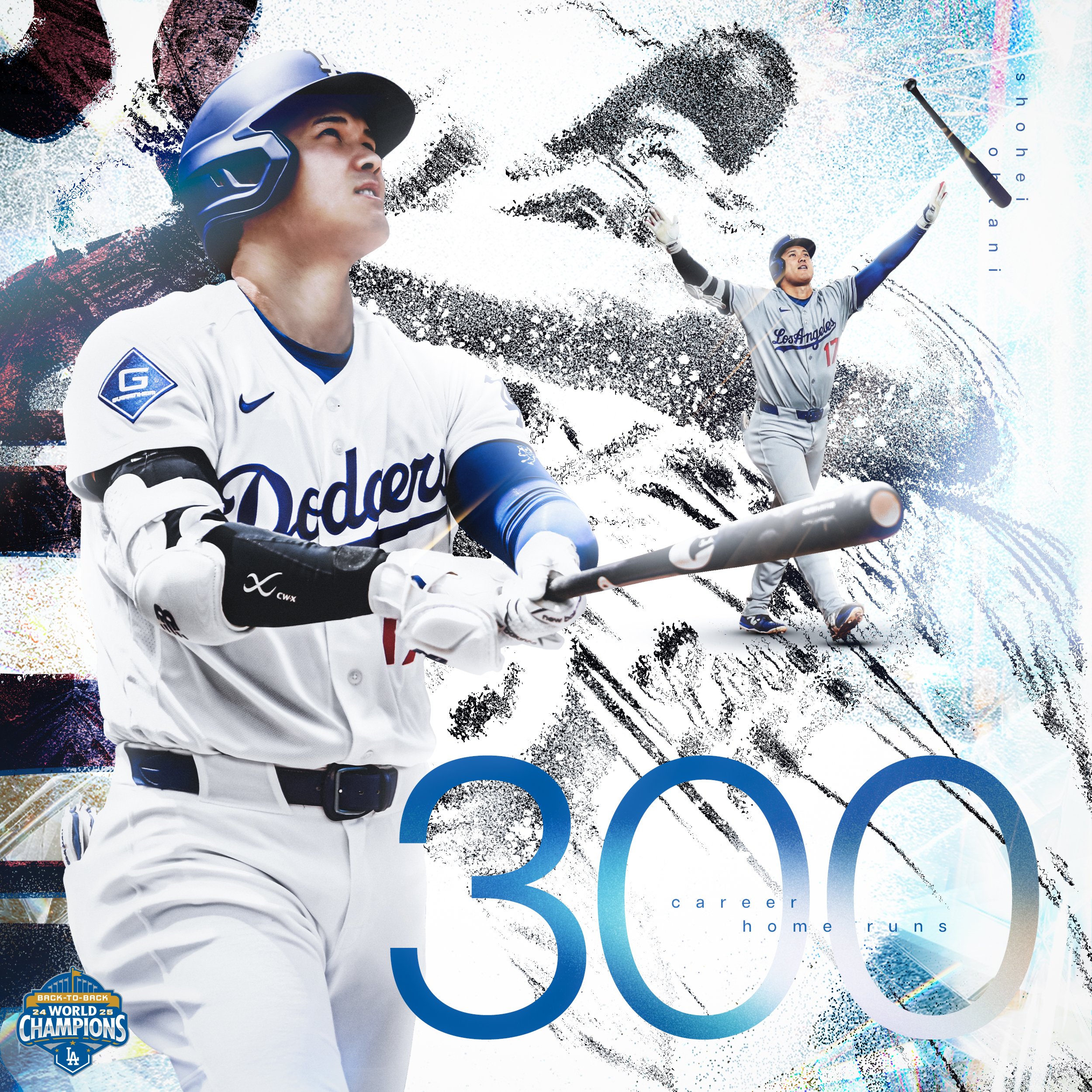 ドジャース公式Xが投稿したドジャース・大谷翔平（画像はスクリーンショット）