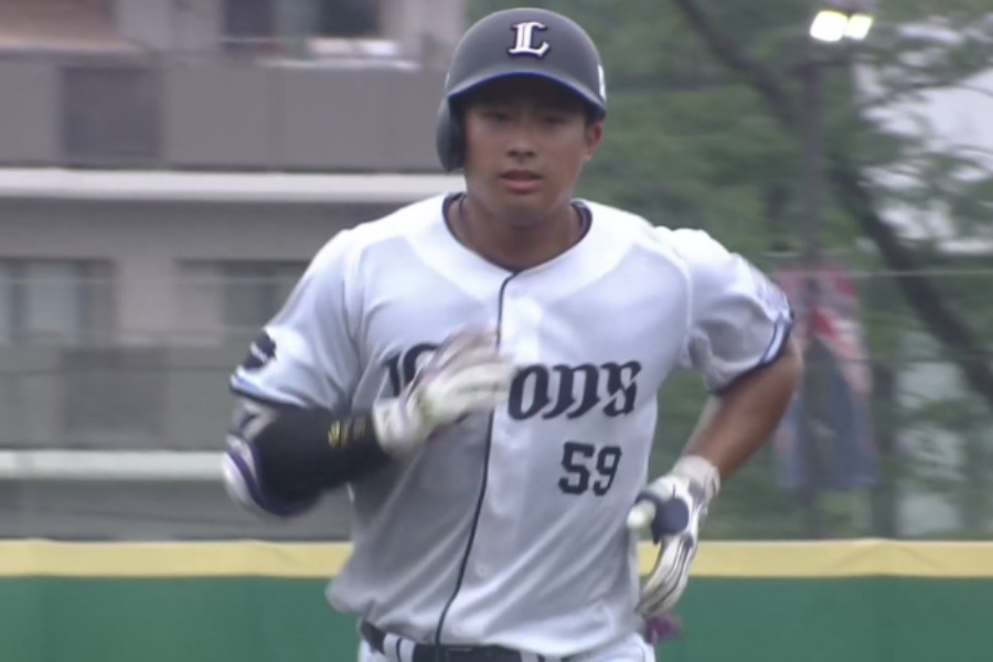 DeNA戦で3号2ランを放った西武・横田蒼和【画像:パーソル パ・リーグTV】