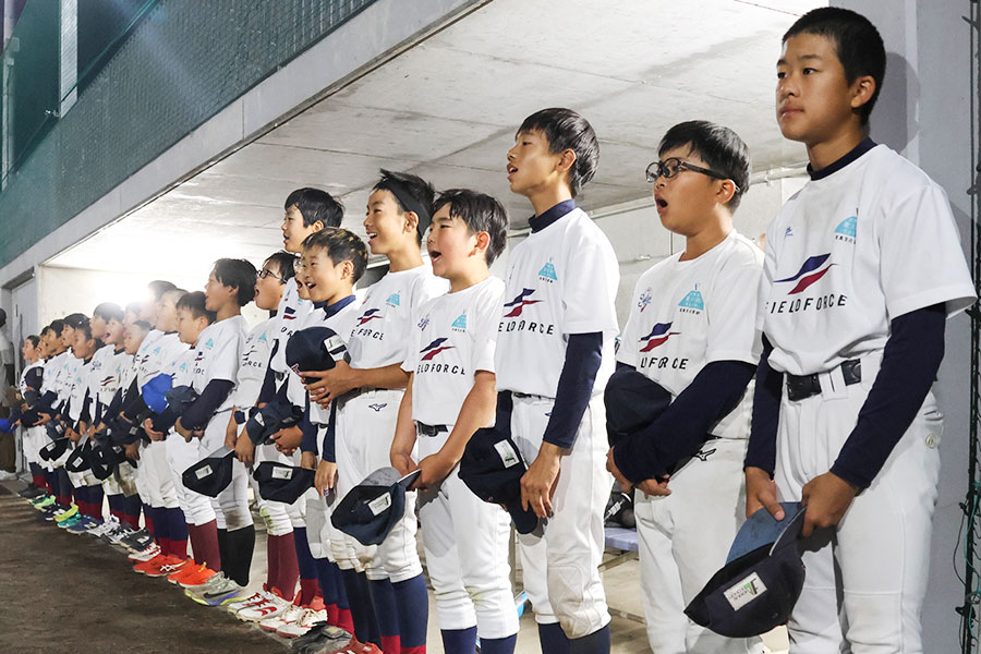 北海道・東川大雪少年野球クラブナイン【写真：石川加奈子】
