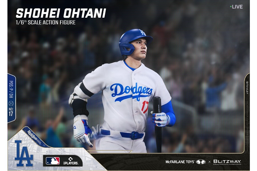 精巧に再現された大谷翔平の「1/6スケールアクションフィギュア」【画像提供：株式会社BLITZWAY JAPAN】　
